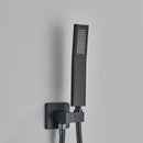 GobekUsa Black ABS Handshower Head with 150cm Stainless Hose - Wall Mounted Faucet Accessory