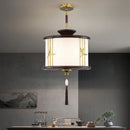 GobekUsa Chinese Lantern Chandelier: Classic Living Room Tea House Retro Lighting Fixtures