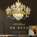 GobekUsa Crystal Living Room Chandelier: Elegant Lighting for Home, Hotel, Club