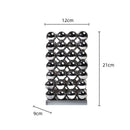 GobekUsa Geometric Crystal Ball Silver Ball Glass Vase, Home Decoration Accessories