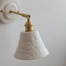 GobekUsa Copper Ceramic LED Wall Lamp with Pull Chain Switch for Stair Living Room