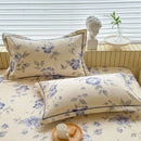 GobekUsa Cooling Cotton Flower Print Bed Cover Matress Protector