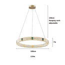 GobekUsa Golden LED Ring Chandelier for Modern Luxury Living and Dining Spaces