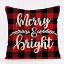 GobekUsa Christmas Linen Cushion Cover 45x45cm Sofa Home Party Decor