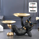 GobekUsa Bulldog Animal Figurine: Cool Dog Statue for Stylish Home Decor