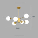 GobekUsa Glass Ball Pendant Lights Modern Nordic Chandelier LED Living Room Decor
