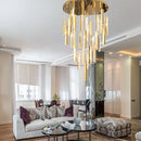 GobekUsa Large Crystal Luxury Chandelier for Living Room Dining Hall Stair Suspension