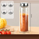GobekUsa Glass Seasoning Jar Set - Kitchen Accessory with Rotating Lid - 200ML/500ML
