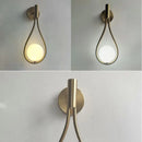 GobekUsa Glass Ball Brass Wall Lamp LED Bedroom Living Room Lighting