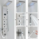 GobekUsa LED Rainfall Shower Panel System Black/Brushed Finish