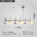 GobekUsa Nordic LED Multiple Head Chandelier - Black/White Iron Art - Living Room/Bedroom/Kitchen/Hotel