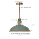 GobekUsa Blue Iron Art LED Pendant Light, Nordic Modern Style for Home and Commercial Spaces