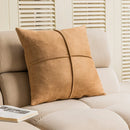 GobekUsa Brown Geometric Embroidery Plush Cushion Cover, Nordic Luxury Home Decor Pillow Case