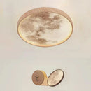 GobekUsa LED Moon Wood Ceiling Light 26/34CM Walnut Decor - Bedroom Living Room Home Illumination