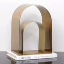 GobekUsa Golden Arches Metal Sculpture Room Decoration Geometric Handicraft Figurine