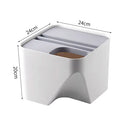 GobekUsa Stackable Trash Can with Lid Kitchen Waste Bin Bathroom Plastic Paper Basket