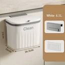 GobekUsa Kitchen Cabinet Hanging Trash Can with Lid and Large Capacity