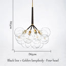 GobekUsa Bubble Chandelier: High Quality LED Lighting for Bedroom and Lounge