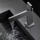 GobekUsa Brushed Gold Brass Bathroom Basin Faucet Single Handle Cold Hot Water Sink Tap