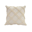 GobekUsa Fringed Geometry Embroidered Cushion Cover Patchwork Pillowcase for Living Room