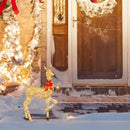 GobekUsa Christmas Reindeer Elk LED Light Outdoor Decor Sculpture
