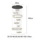 Modern Sculptural Ring Pendant Light Chandelier
