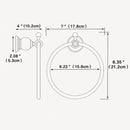 GobekUsa Crystal Towel Holder: Elegant Chrome Towel Ring for Classic Bathroom, Wall Mounted Rack