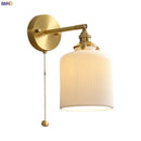 GobekUsa Ceramic LED Wall Sconce: Modern Copper Indoor Luminaria for Bedroom, Mirror, Stairway