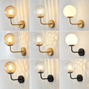 GobekUsa Glass Ball LED Wall Lamp: Gold Nordic Minimalist Sconces Lighting Bedroom Decor Fixtures