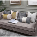 GobekUsa Frosted Gold Satin Lumbar Pillow Covers - Luxe Sofa Cushion Cases