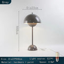 GobekUsa Iron Mushroom Shape Macaron Table Lamp - Modern Minimalist LED Home Decoration