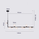 GobekUsa Glass Black Chandelier Pendant Lamp Nordic Modern Living Room Light