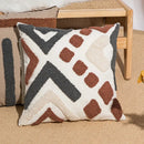GobekUsa Boho Loop Pillowcase - Grey Beige Tufted Cushion Cover for Home Decoration