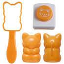 GobekUsa Cat Shape Onigiri Maker with Seaweed Embossers Kit