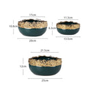 GobekUsa Golden Edge Succulent Flower Pot Vase - Indoor Ceramic Planter Pot