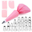 GobekUsa 29-Piece Cream Puff Nozzles Set Cake Decorating Tools