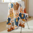 GobekUsa Cotton Gauze Bath Towel - Large Cartoon Towel 70x140cm