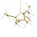GobekUsa LED Chandelier: Modern Gold Black Ceiling Pendant for Kitchen Dining Living Bedroom