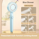 GobekUsa Black Gas Rain Mist Shower Head for High Water Pressure and Polished Look