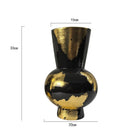 "GobekUsa Gold Foil Pattern Ceramic Vase - Handcrafted Flowerpot Terrarium Home Decor"