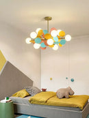 GobekUsa Glass Hanging Ceiling Lamp for Kids Room, Living Room, Bedroom - Modern Chandelier & Home Decor