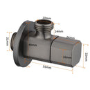 GobekUsa Brushed Gold Corner Valve Water Control for Bathroom Taps