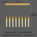 GobekUsa Gold Crystal LED Chandelier: Modern Dining Room Lamps, Hanging Kitchen Ceiling Light