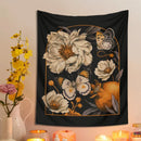 GobekUsa Butterfly Flower Tapestry Wall Hanging - Bohemian Botanical Celestial Floral Decor