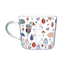 GobekUsa 500ml Glass Mug with Handle and Scale for Breakfast Milk at Home or Office