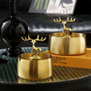 GobekUsa Golden Deer Stainless Steel Ashtray | Smoking Accessories Weed Ash Tray Boyfriend Gift