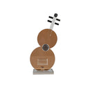 GobekUsa Crystal Guitar Sculpture Brown Glass Figurine for Home Decor