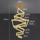GobekUsa Crystal Chandelier Stair Pendant Lamp Living Room Pendant Lights Interior Lighting