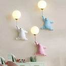GobekUsa Bear Moon Wall Lamp: Modern Cartoon Light for Kids' Bedroom Décor