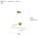 GobekUsa Brass Round LED Pendant Lights Adjustable Wire Copper Aluminium Lamps